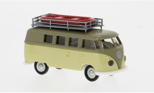 Modellautos Volkswagen T1 1/87 Brekina b Camper grau/grün 1960 1:87 Volkswagen T1 1/87 Brekina b Camper grau/grün 1960 1:87 modellautos