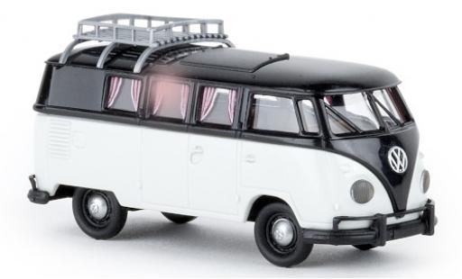 Modellautos Volkswagen T1 1/87 Brekina b Camper schwarz/grau 1960 avec Dachklappe Volkswagen T1 1/87 Brekina b Camper schwarz/grau 1960 avec Dachklappe modellautos