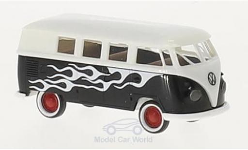 Modellautos Volkswagen T1 B 1/87 Brekina b Kombi blau/Dekor Flames Volkswagen T1 B 1/87 Brekina b Kombi blau/Dekor Flames modellautos