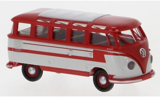 Modellautos Volkswagen T1 1/87 Brekina b Samba rot/grau 1960 Volkswagen T1 1/87 Brekina b Samba rot/grau 1960 modellautos