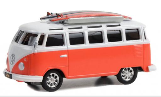 Modellautos Volkswagen T1 1/64 Greenlight Samba bus rouge/blanche 1964 Volkswagen T1 1/64 Greenlight Samba bus rouge/blanche 1964 modellautos