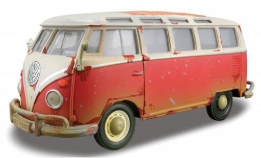 Modellautos Volkswagen T1 1/24 Maisto Samba rot/weiss 1960 USA-Version avec traces de vieilissement Volkswagen T1 1/24 Maisto Samba rot/weiss 1960 USA-Version avec traces de vieilissement modellautos