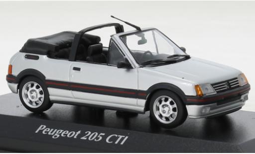 Modellautos Peugeot 205 1/43 Maxichamps CTI Cabriolet silber 1990 Peugeot 205 1/43 Maxichamps CTI Cabriolet silber 1990 modellautos