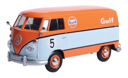 Modellautos Volkswagen T1 1/24 Motormax Delivery Van orange/blau Gulf fourgon No.5 Volkswagen T1 1/24 Motormax Delivery Van orange/blau Gulf fourgon No.5 modellautos