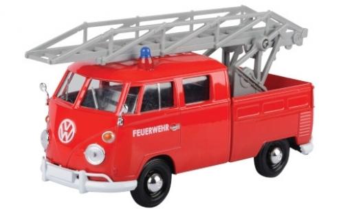 Modellautos Volkswagen T1 1/24 Motormax Leiterwagen rot 1:24 Volkswagen T1 1/24 Motormax Leiterwagen rot 1:24 modellautos