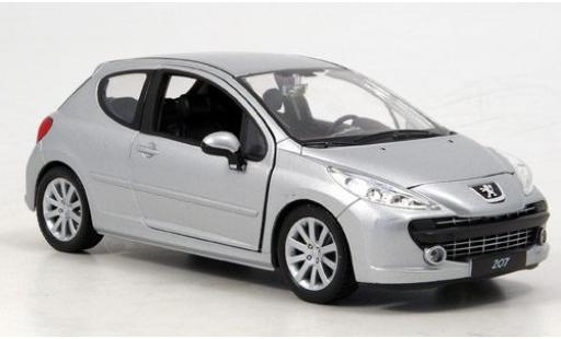 Modellautos Peugeot 207 1/24 Welly silber 1:24 Peugeot 207 1/24 Welly silber 1:24 modellautos