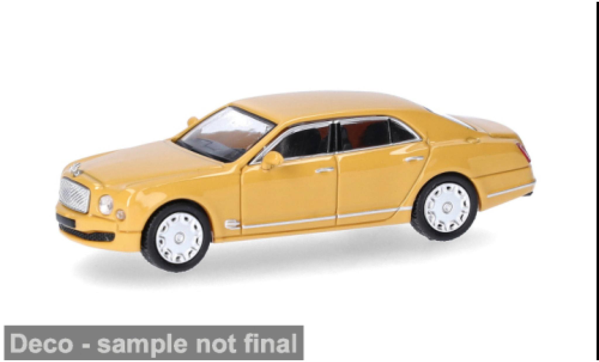 Bentley Mulsanne 1/87 Micro City 87 gelb 1:87 modellautos