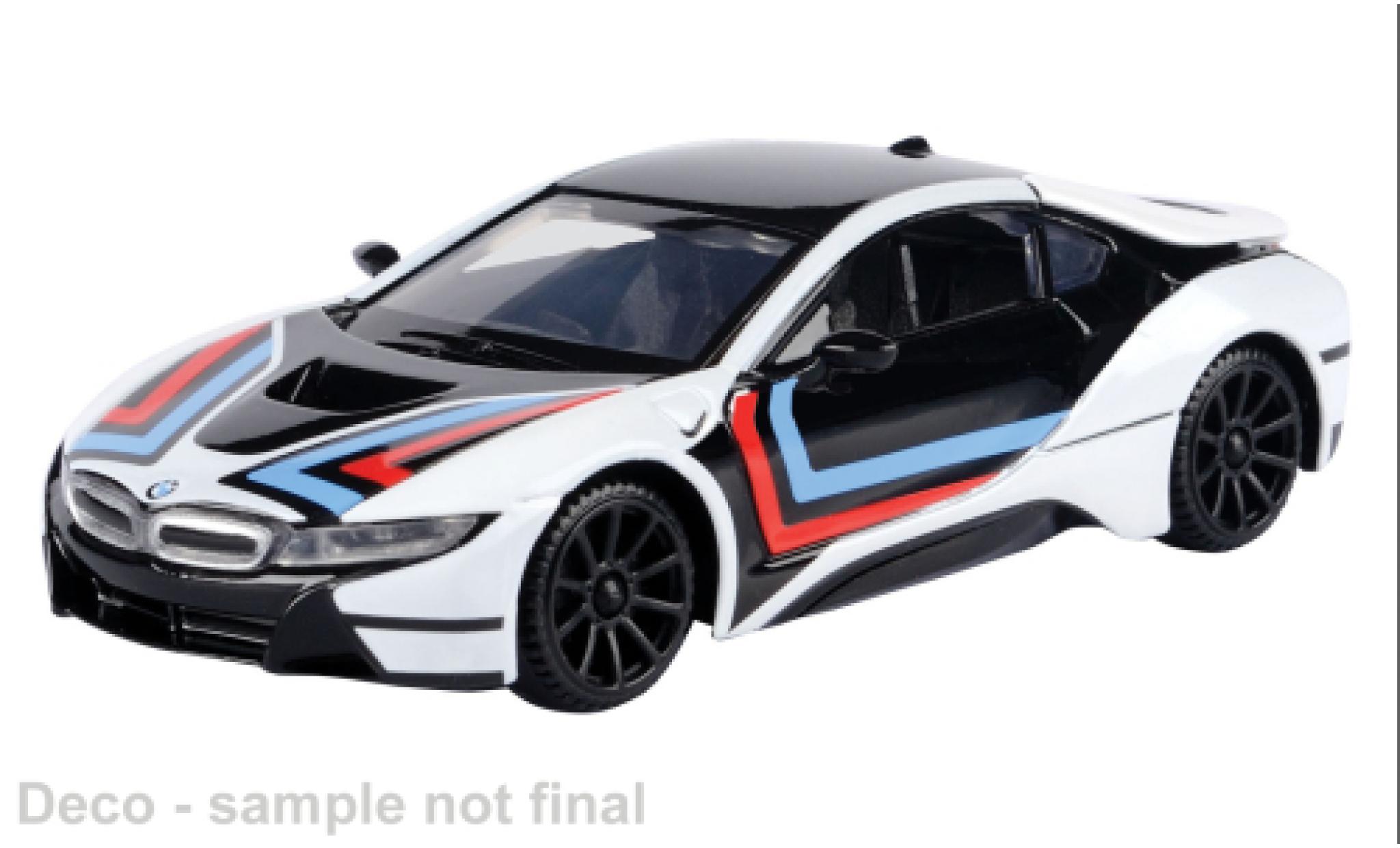 Bmw i8 1/43 Motormax weiss/Dekor 1:43 modellautos