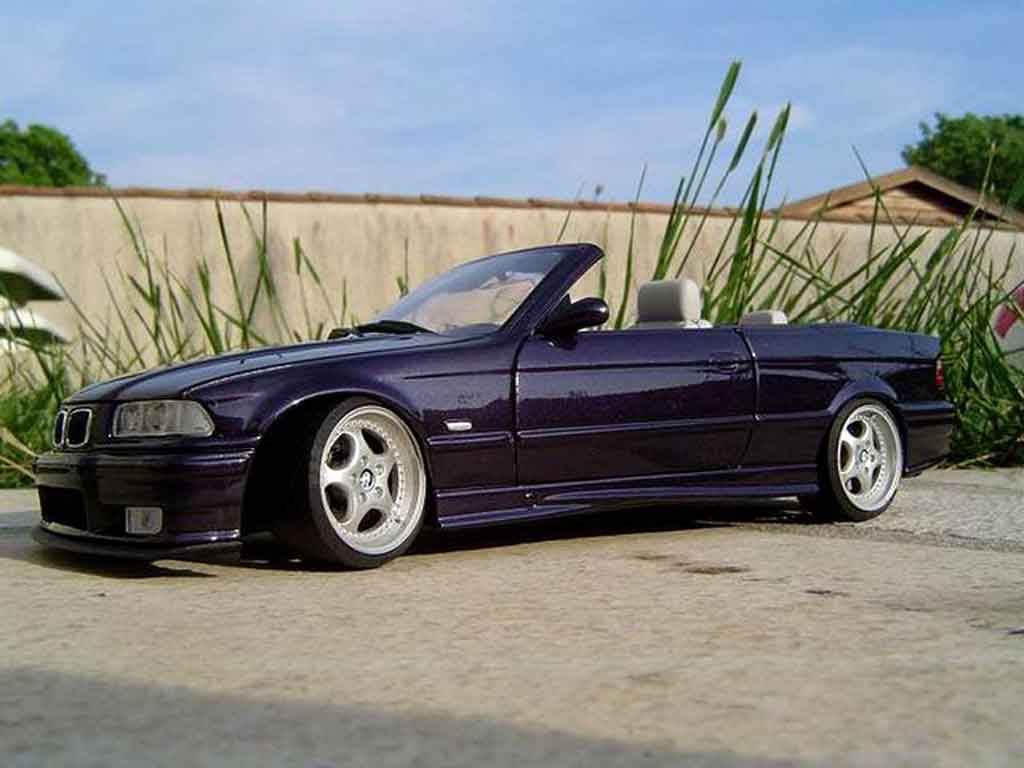 Bmw M3 E36 cabriolet 1/18 Ut Models E36 cabriolet cabriolet techno violet jantes porsche