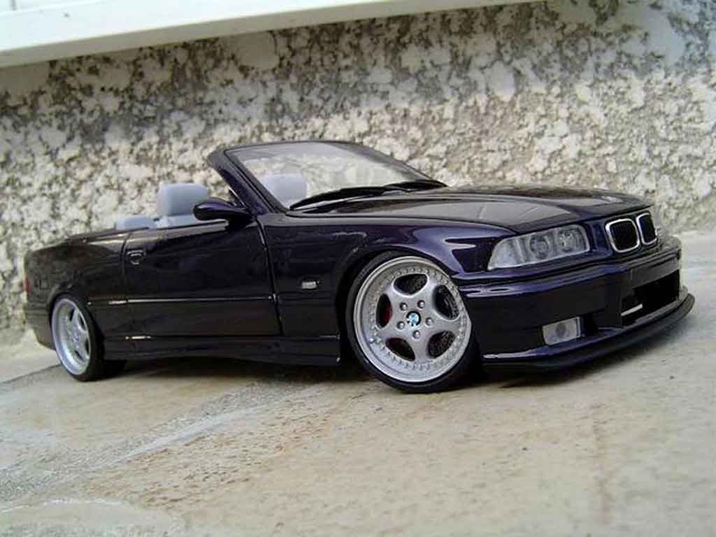 Bmw M3 E36 cabriolet 1/18 Ut Models E36 cabriolet cabriolet techno violet jantes porsche modellautos
