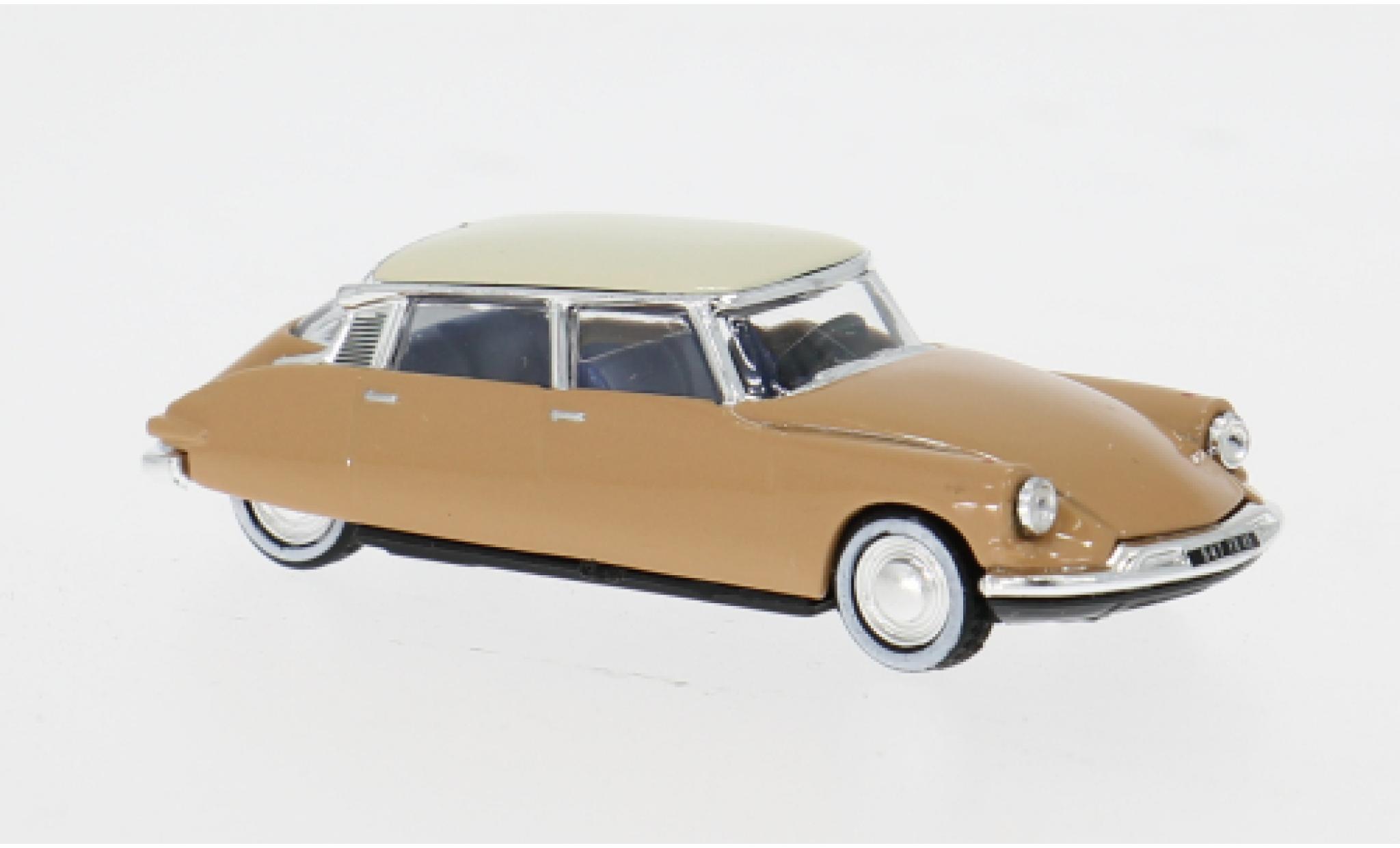 Citroen DS 1/87 Norev 19 braun/weiss 1959 1:87 modellautos