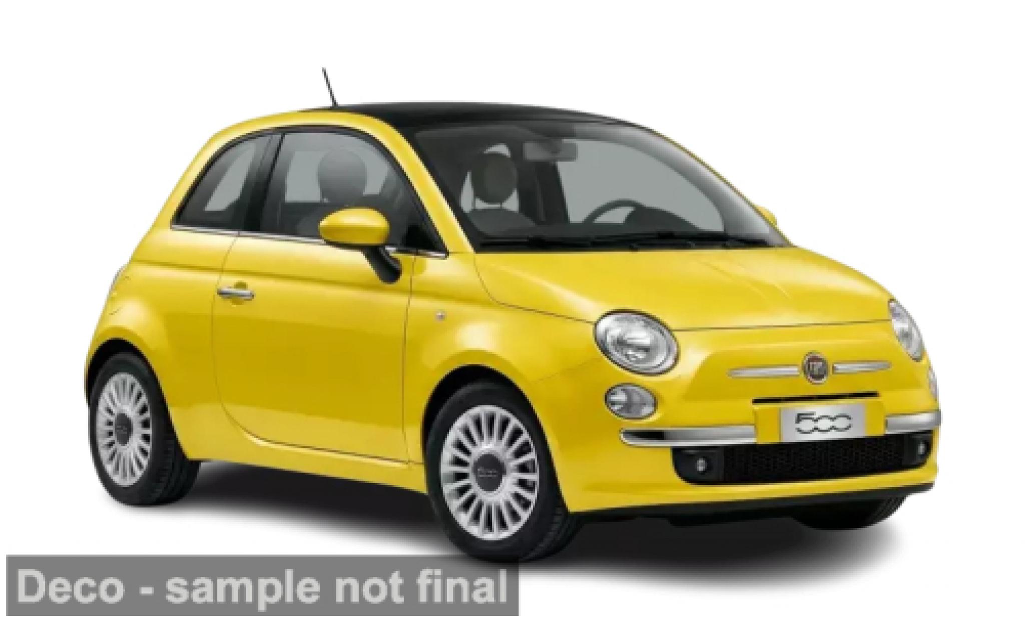 Fiat 500 1/87 Norev gelb 2008 1:87 modellautos