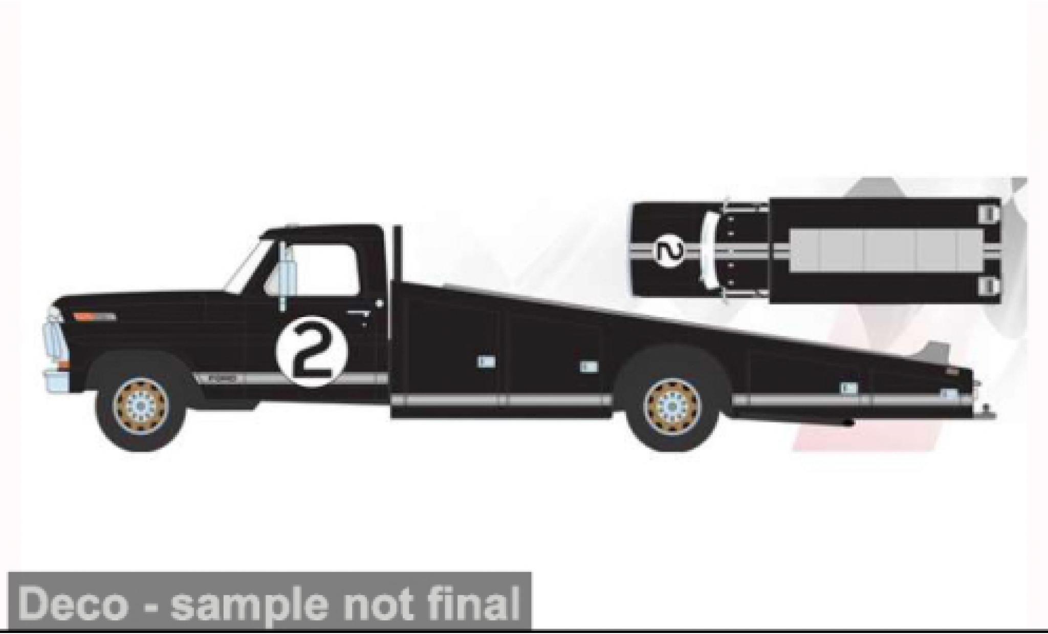 Ford F-350 1/18 ACME Ramp Truck schwarz 1970 60th Anniversary 24 Hours of Le Mans 1966 #2 1:18 modellautos