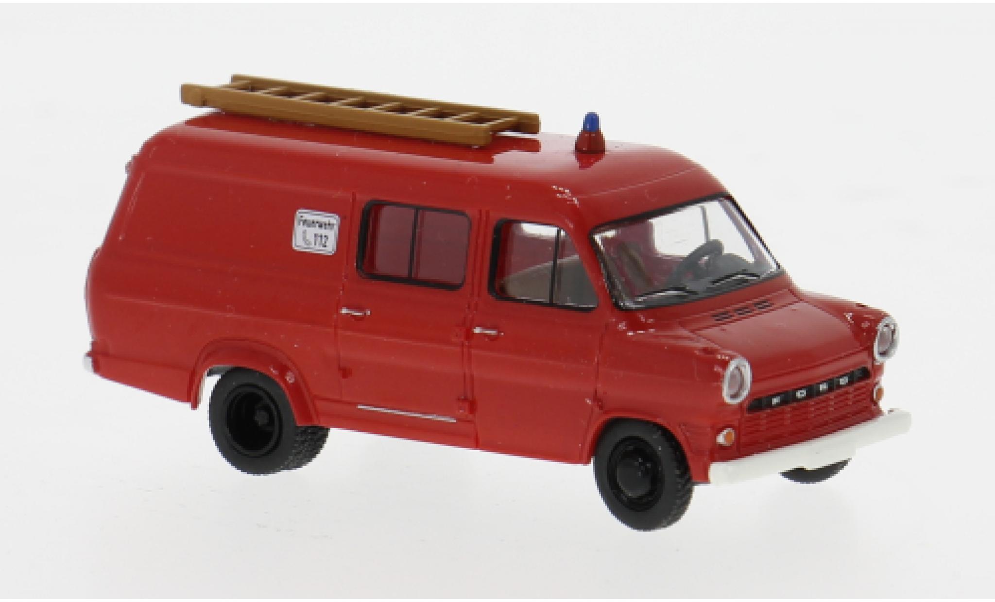 Ford Transit 1/87 Brekina rot/weiss 1970 Feuerwehr 1:87 modellautos