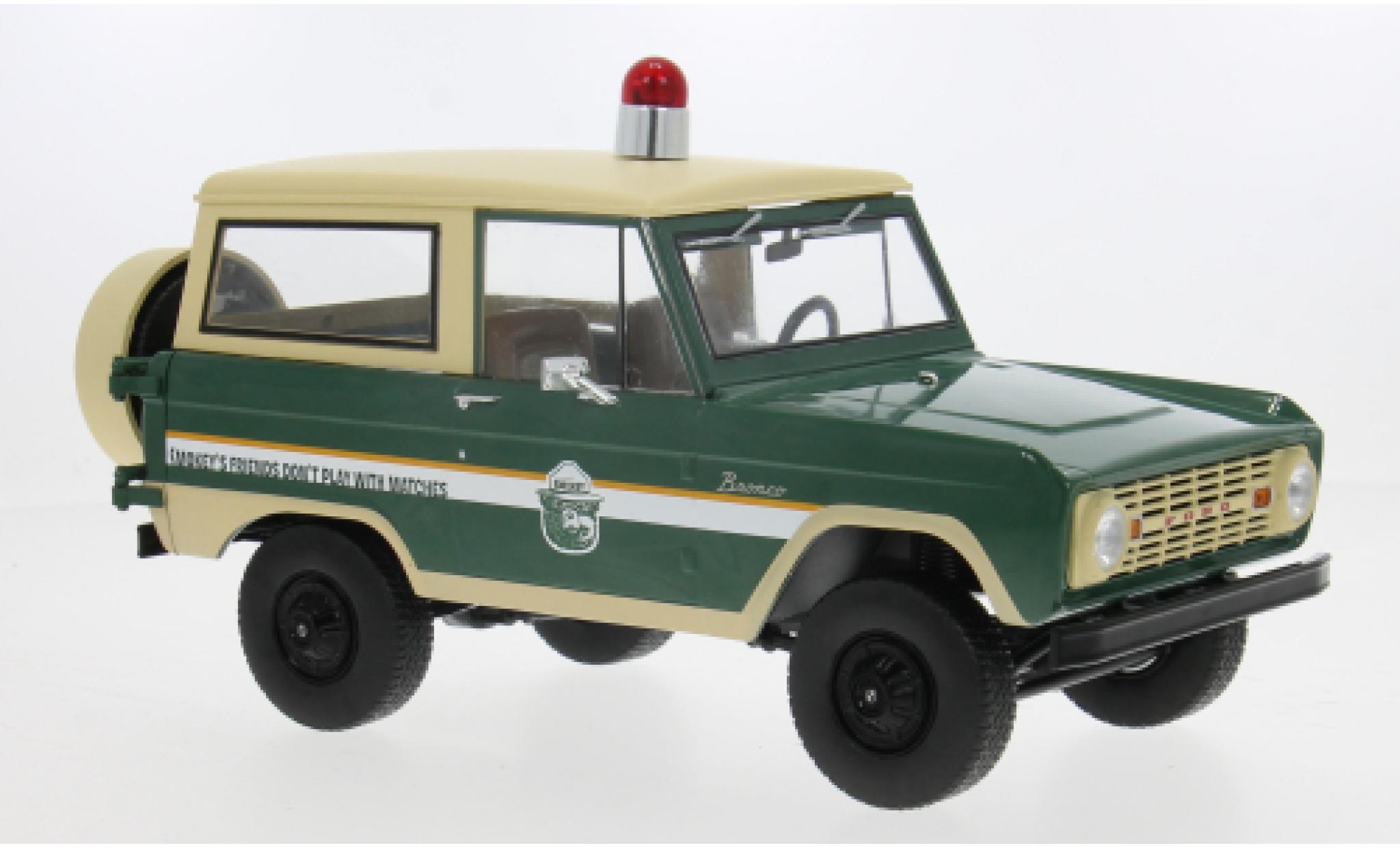 Ford Bronco Greenlight 1967 Smokey Bear Forest Ranger 1:18 modellautos