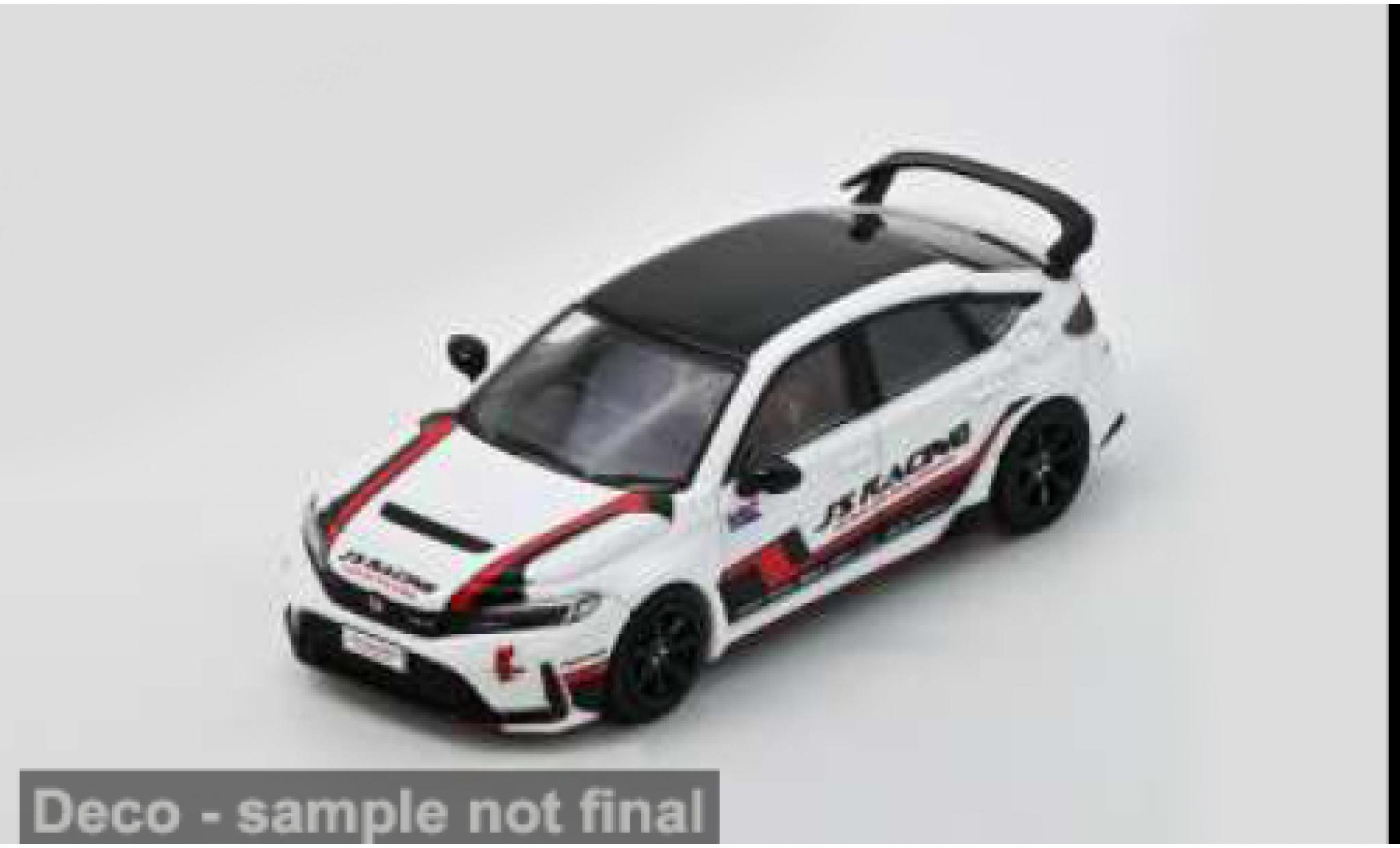 Honda Civic 1/64 INNO64 (FL-5) weiss/schwarz J'S Racing 1:64 modellautos