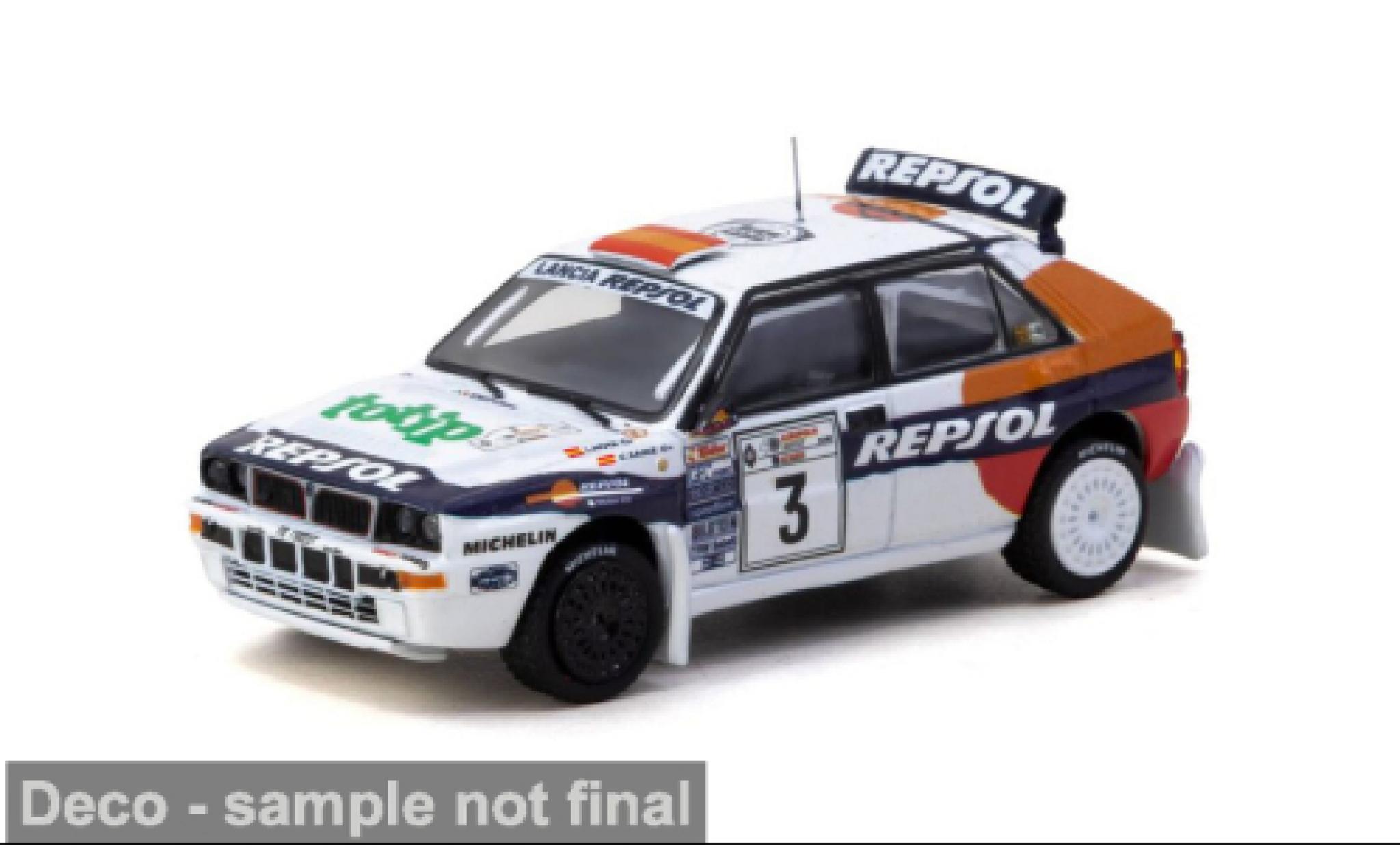 Lancia Delta 1/64 Tarmac Works HF Integrale Acropolis Rally 1993 C.Sainz/L.Moya 1:64 modellautos