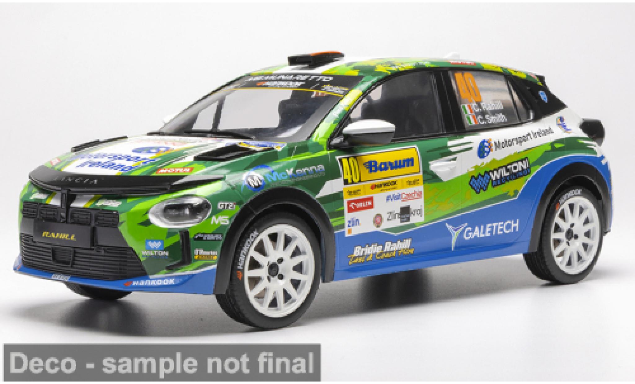 Lancia Ypsilon 1/18 IXO HF Rally4 Barum Rally 2025 #40 C.Rahill/C.Smith 1:18 modellautos