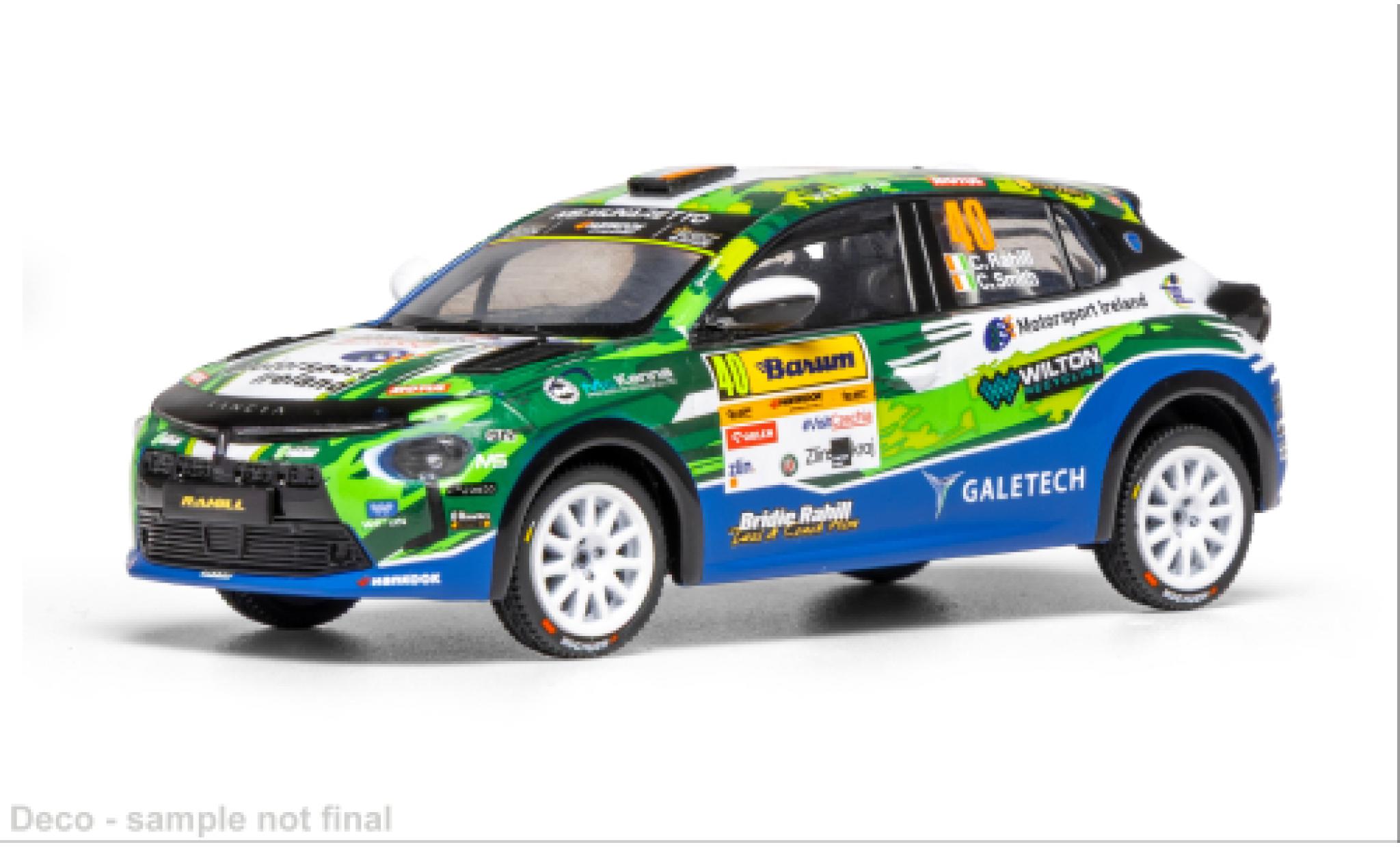 Lancia Ypsilon 1/43 IXO Rally4 HF Barum Rally 2025 #40 C.Rahill/C.Smith 1:43 modellautos