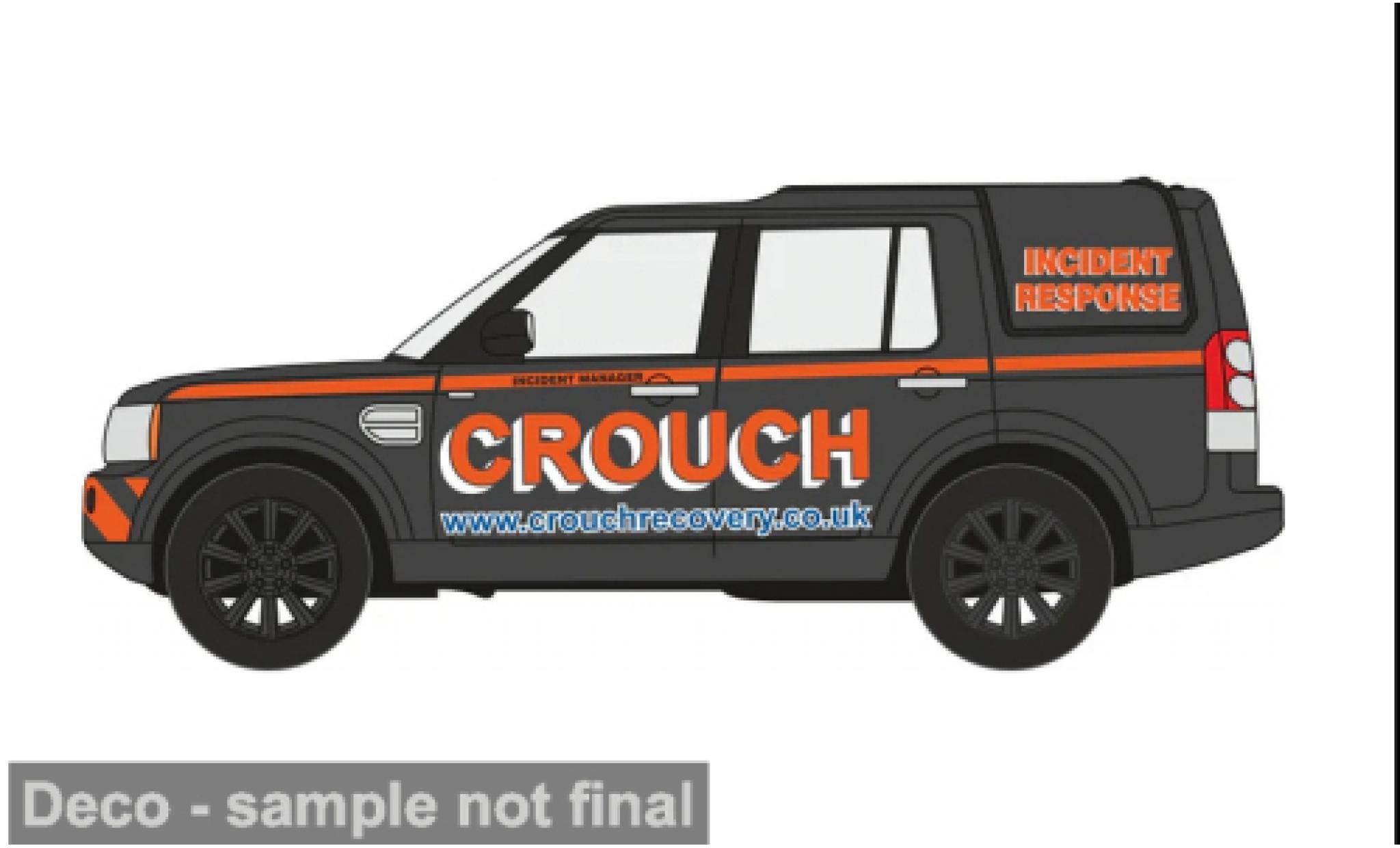 Land Rover Discovery 1/76 Oxford 4 grau Crouch Recovery 1:76 modellautos
