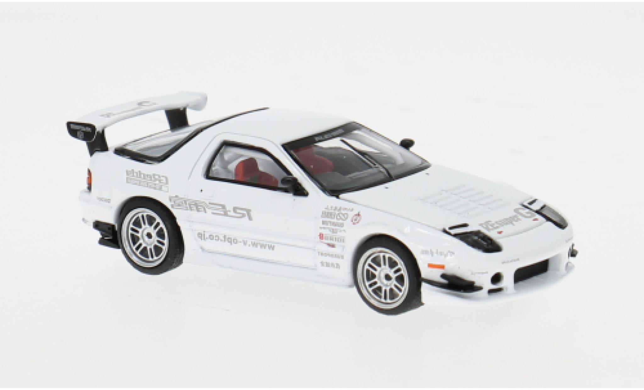 Mazda RX7 1/64 Pop Race (FC3S) weiss 1986 1:64 modellautos