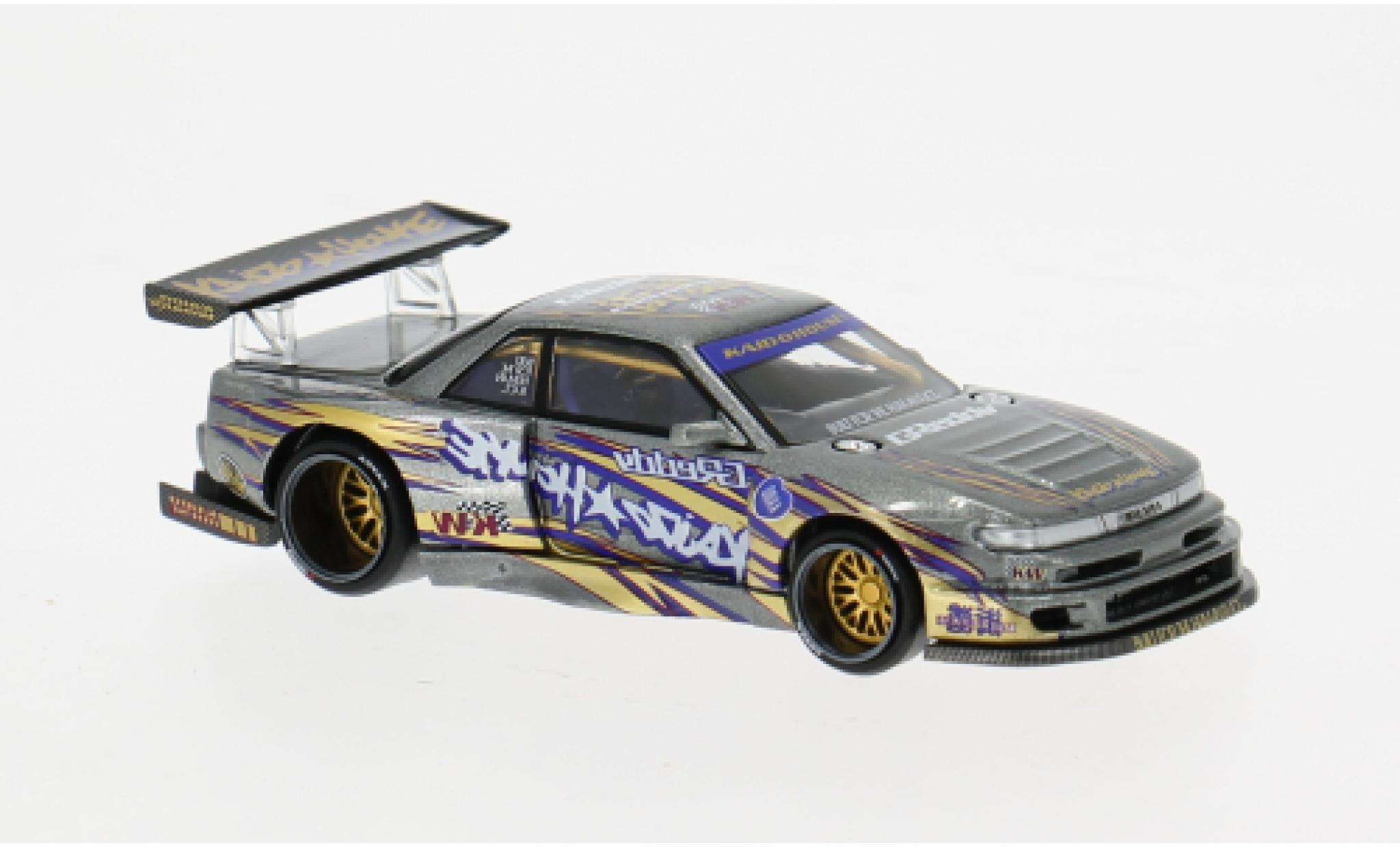 Nissan Silvia 1/64 Mini GT S13-R Kaido Drift V1 violett/grau 1:64 modellautos