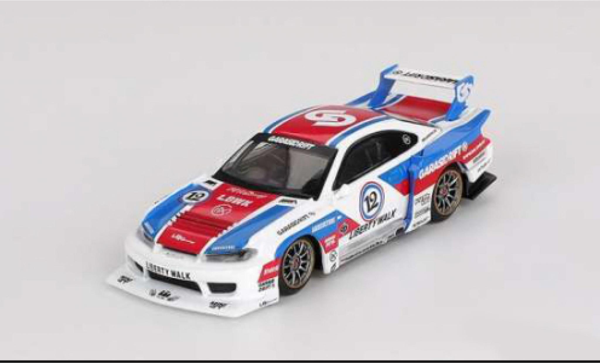 Nissan Silvia 1/64 Mini GT (S15) LB-Super Silhouette 2025 GARASIDRIFT x LBWK #12 1:64 modellautos
