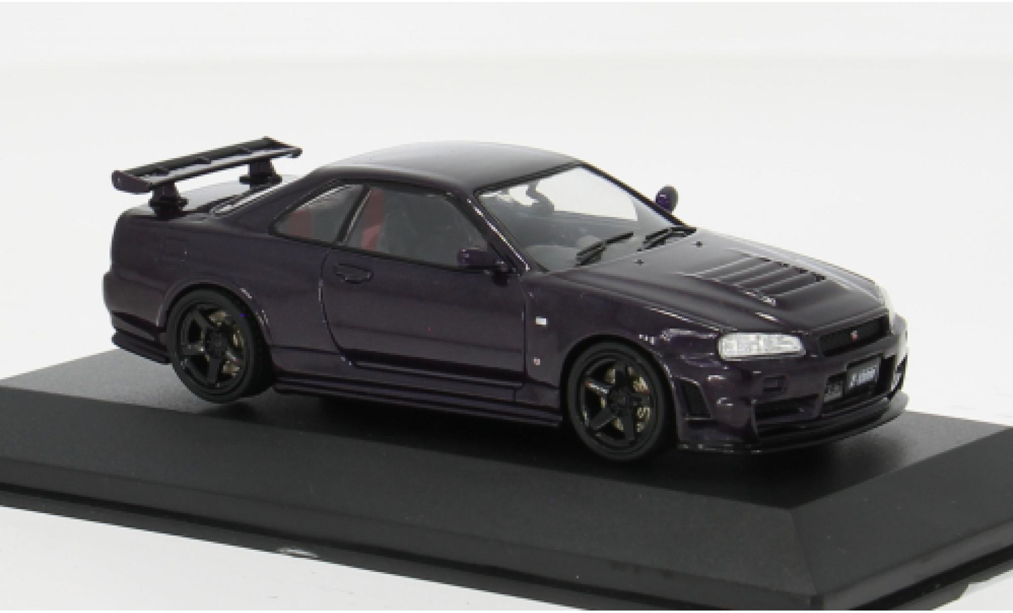 Nissan Skyline 1/43 Solido GT-R (R34) violett 1:43 modellautos