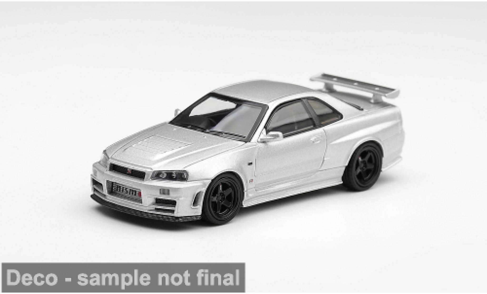 Nissan Skyline 1/64 Mini GT GT-R (R34) Z-Tune silber 1999 1:64 modellautos