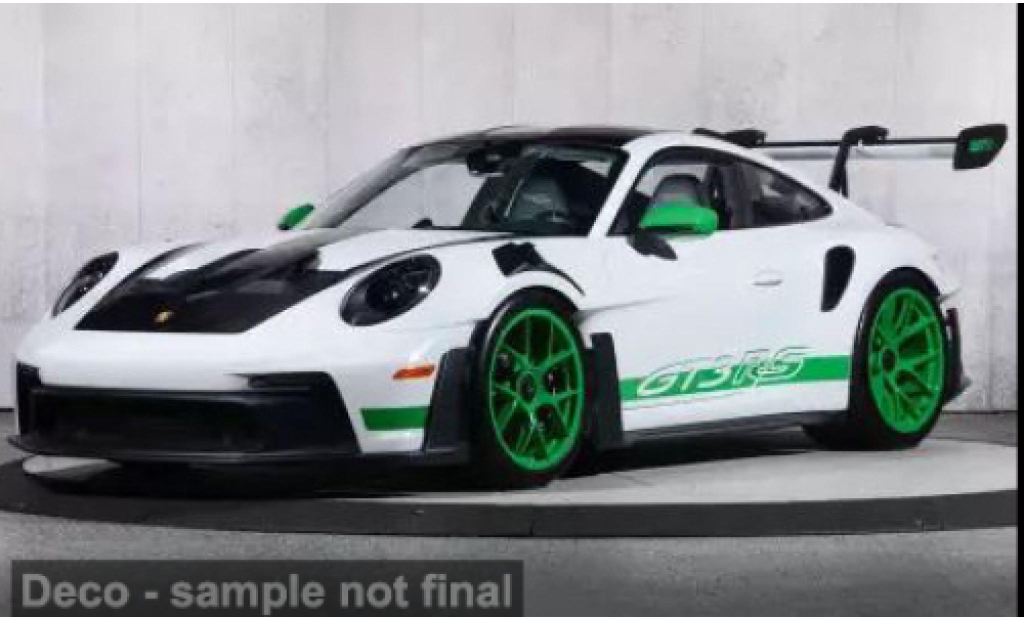 Porsche 911 Norev GT3 RS weiss/grün 2022 1:18 modellautos