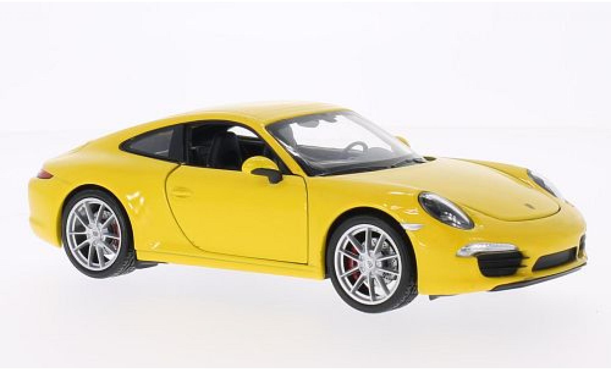 Porsche 991 1/24 Welly 911  Carr gelb 1:24 modellautos