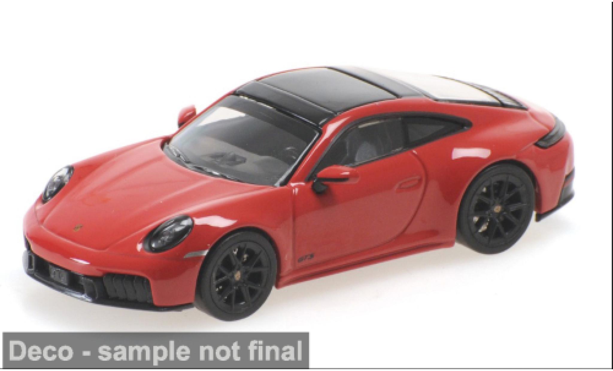 Porsche 992 GTS 1/64 Minichamps 911 (.2) Carrera rot 2025 1:64 modellautos