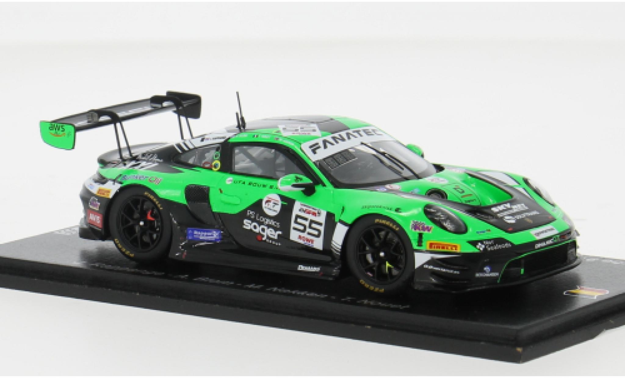 Porsche 992 GT3 R 1/43 Spark 911  24h Spa 2024 Dinamic GT #55 J.Rappange/A.Blom 1:43 modellautos