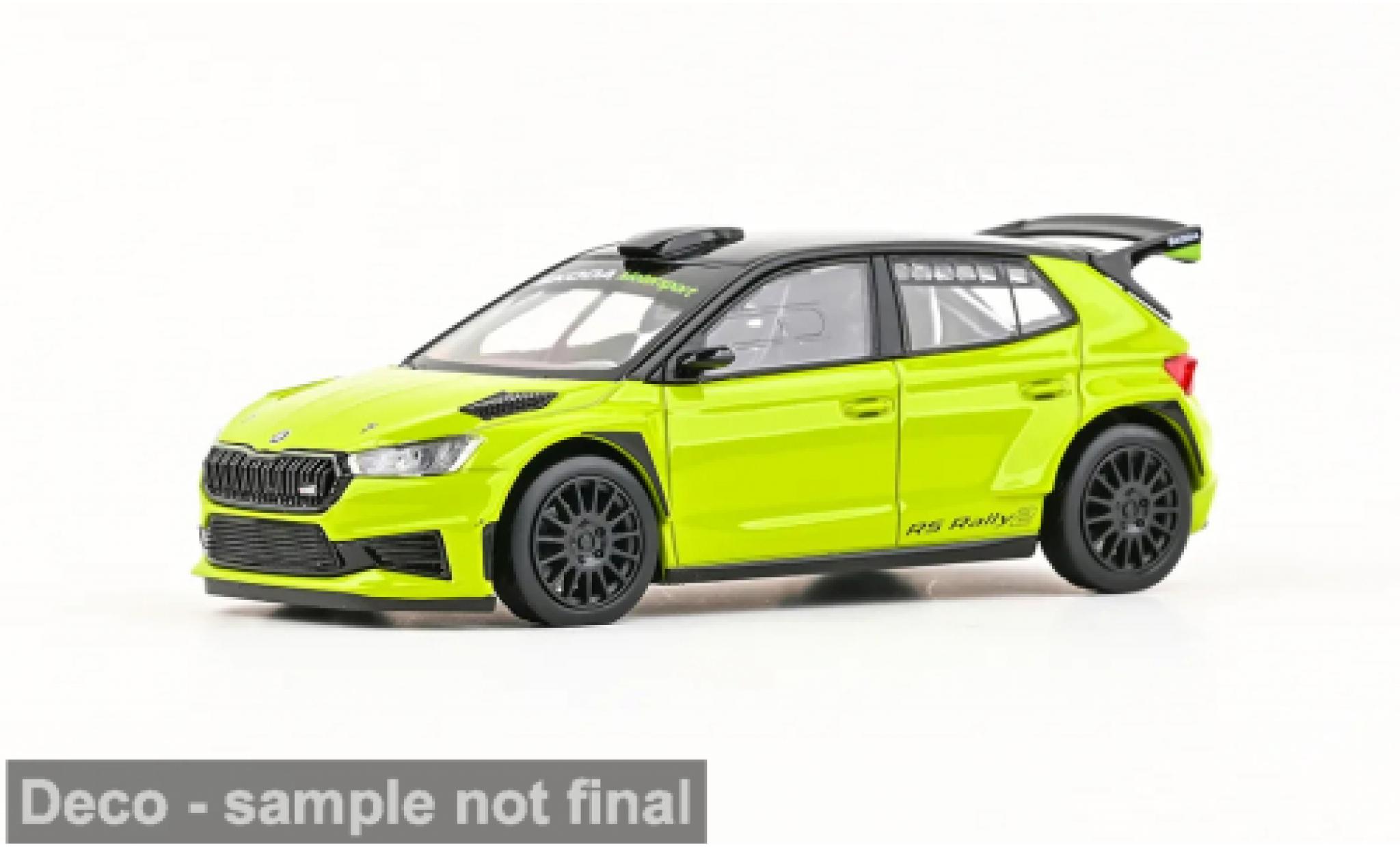 Skoda Fabia 1/43 Abrex IV RS Rallye2 gr&Atilde;&frac14;n 2022 1:43 modellautos