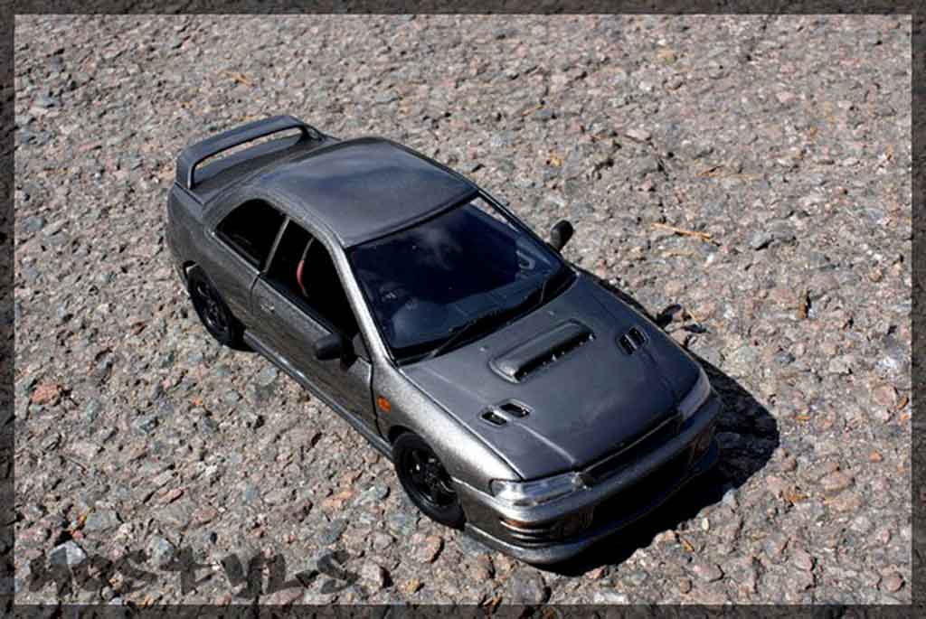 Subaru Impreza WRX Type R 1/18 Autoart WRX Type R gt turbo sti grau carbone
