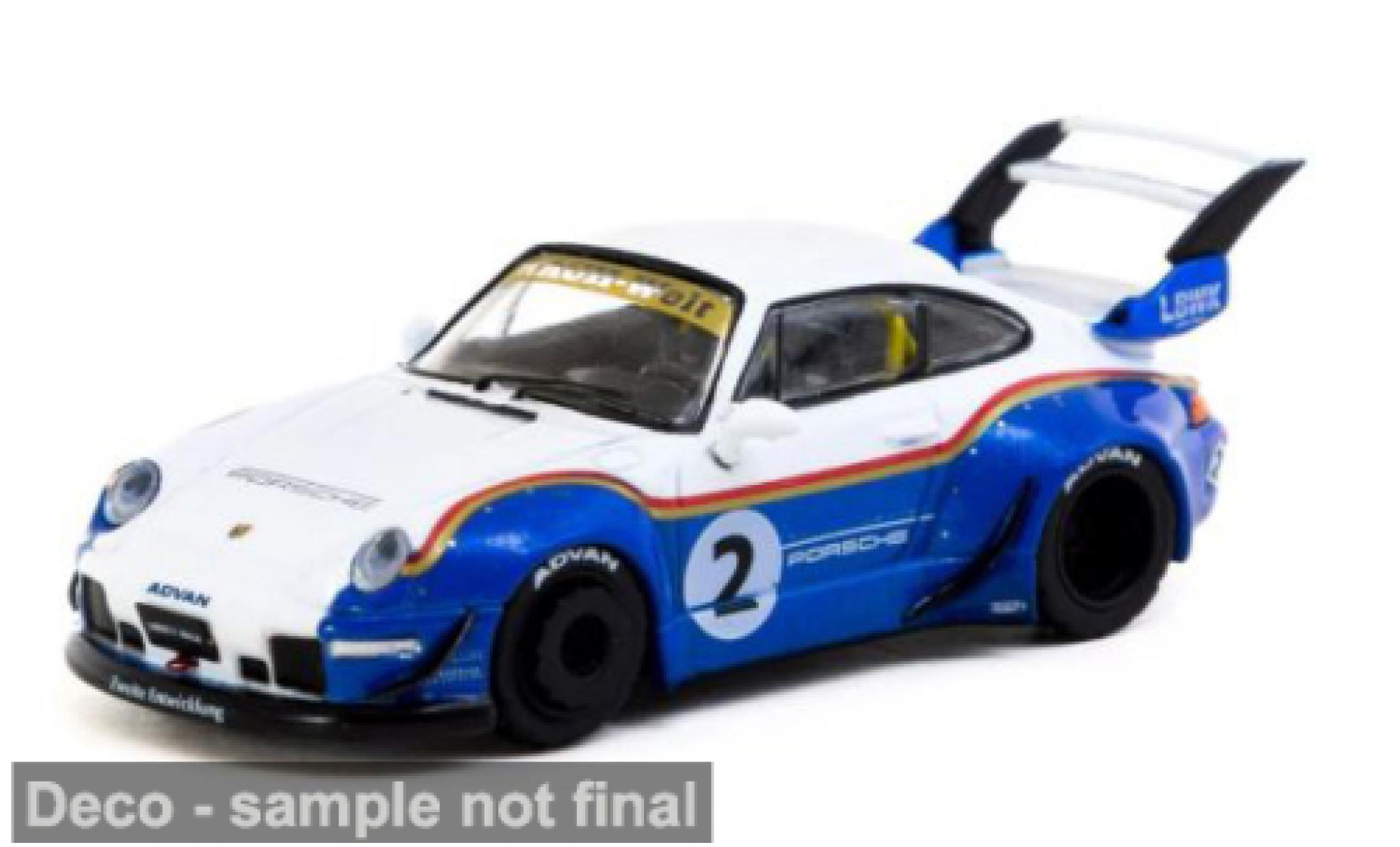 Porsche 993 RWB Tarmac Works blau/weiss 1:64 modellautos