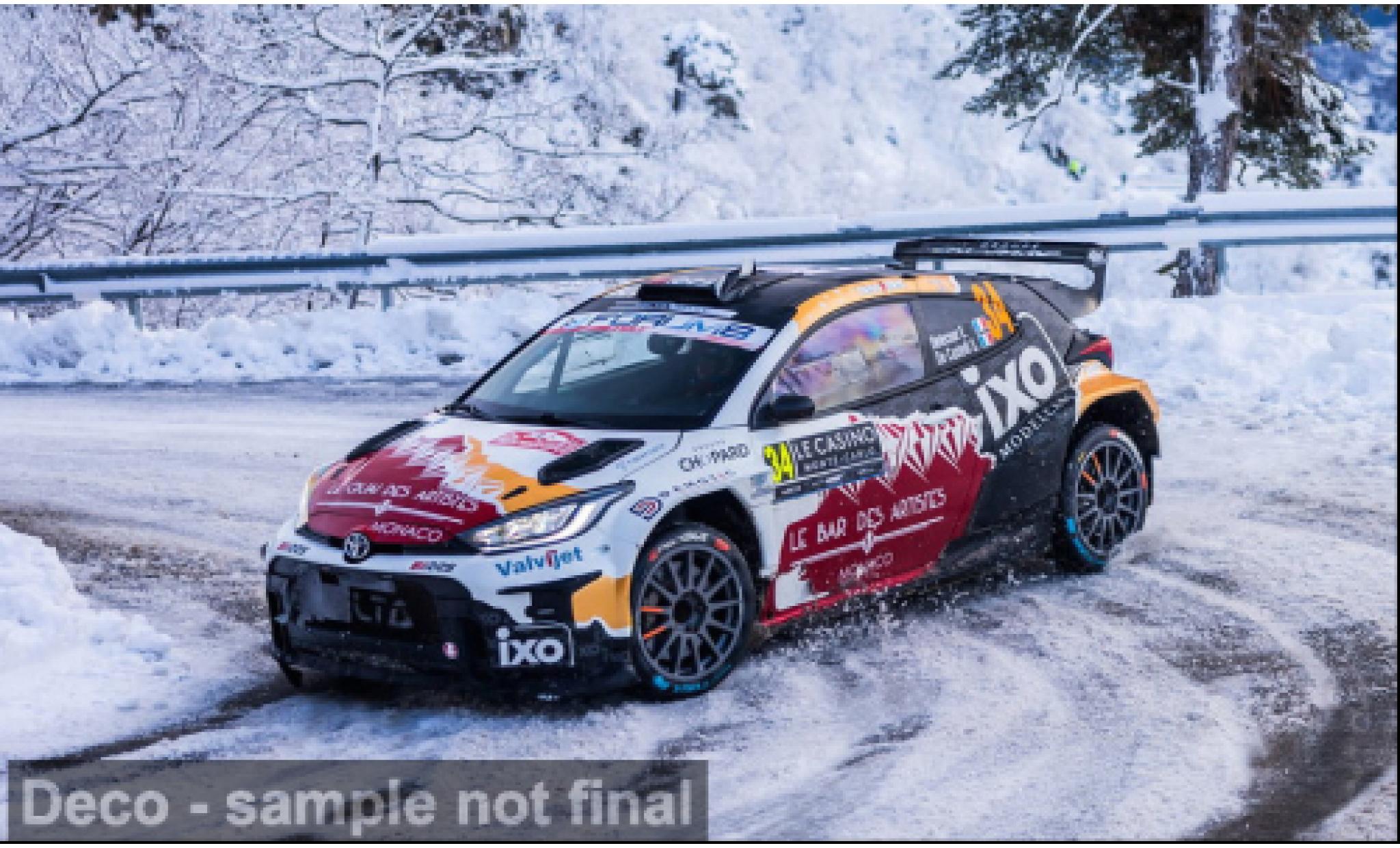 Toyota Yaris 1/18 IXO GR Rally2 Rallye Monte Carlo 2026 #34 E.Delecour/S.De Castelli 1:18 modellautos