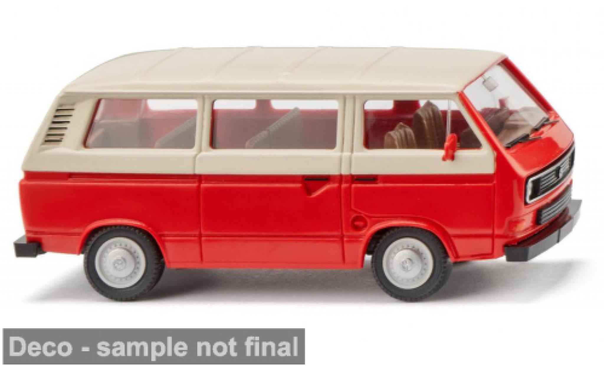 Volkswagen T3 1/87 Wiking Bus rot/beige 1979 1:87 modellautos