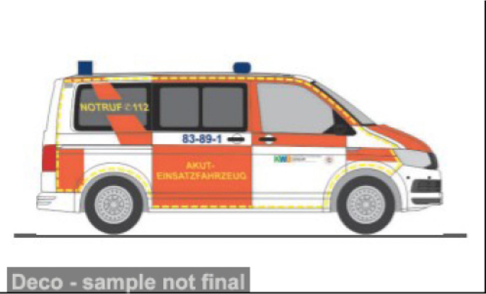 Volkswagen T6 1/87 Rietze Akut-Einsatzfahrzeug Goslar 1:87 modellautos
