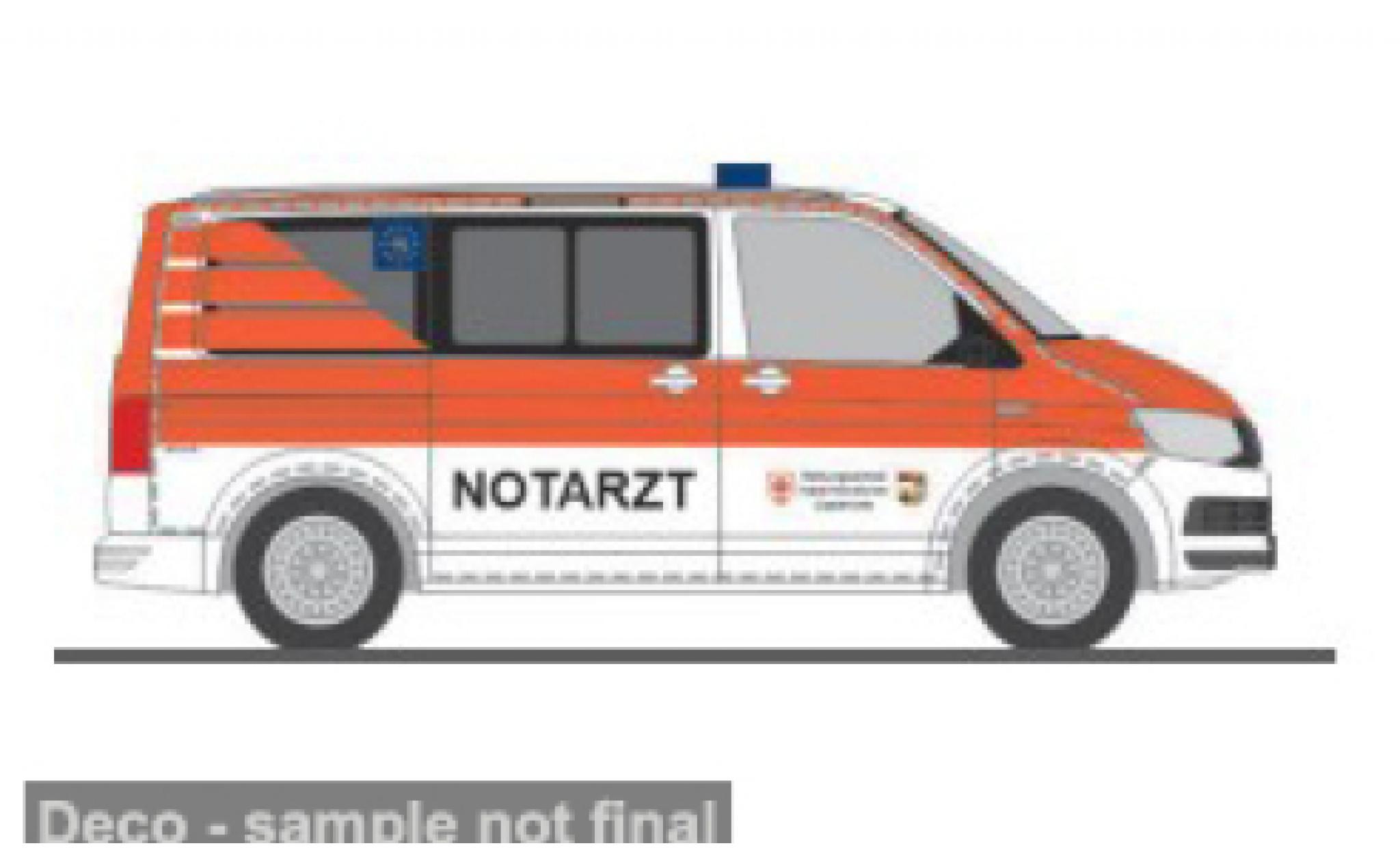 Volkswagen T6 1/87 Rietze Notarzt Rettungsdienst Halle/Saale 1:87 modellautos
