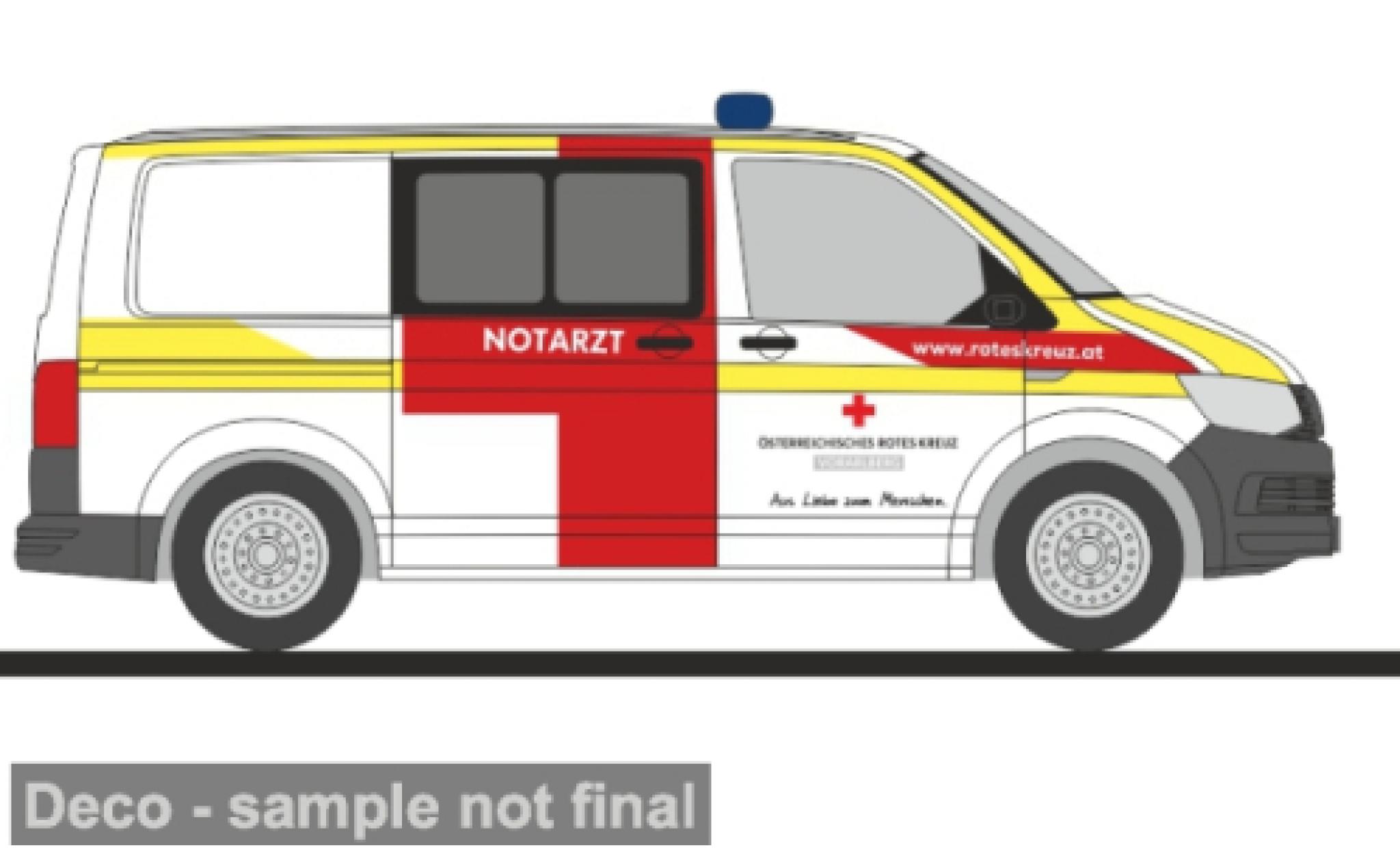 Volkswagen T6 1/87 Rietze Notarzt &Ouml;RK Feldkirch (A) 1:87 modellautos