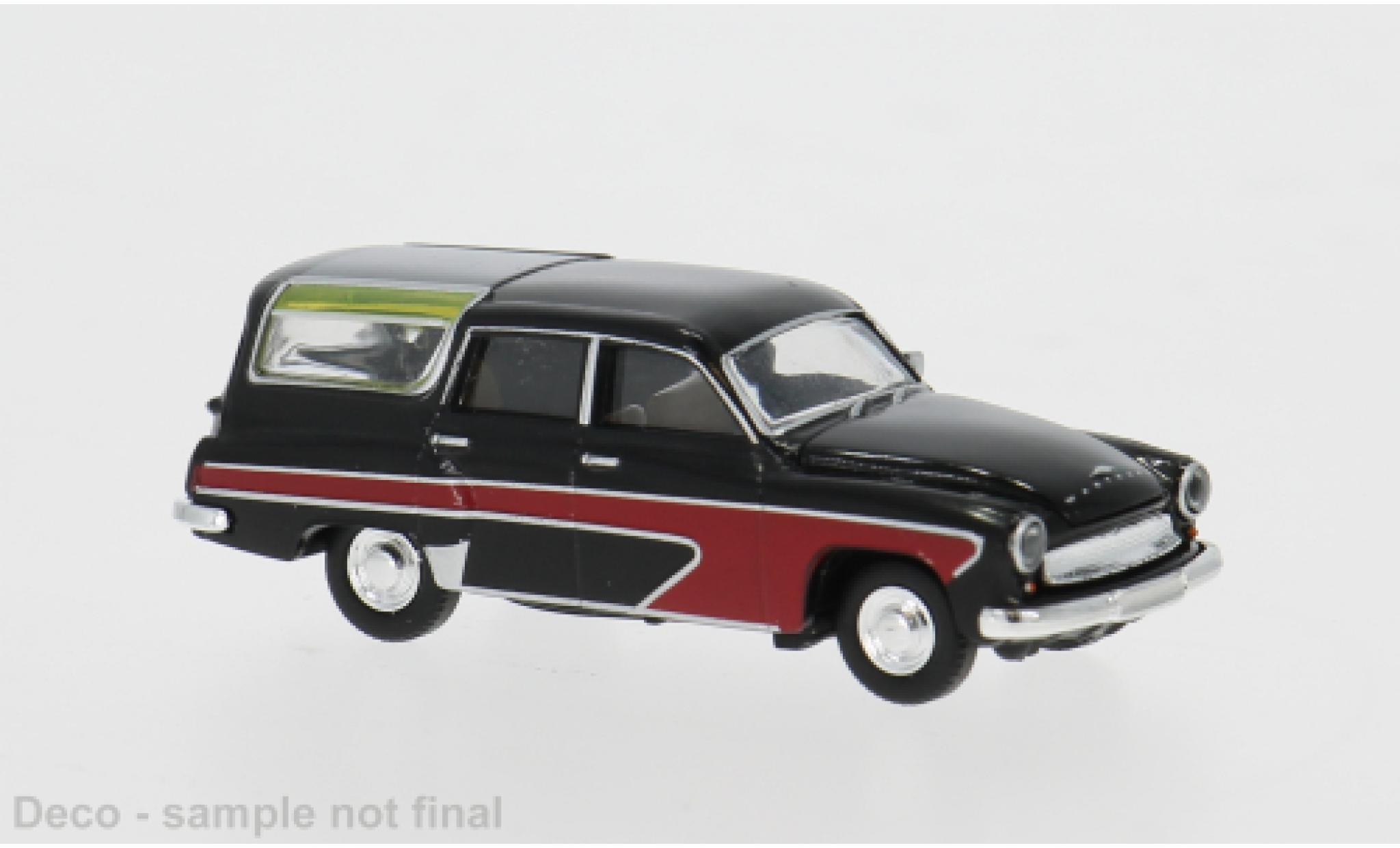 Wartburg 311 1/87 Brekina Camping schwarz/rot 1959 1:87 modellautos