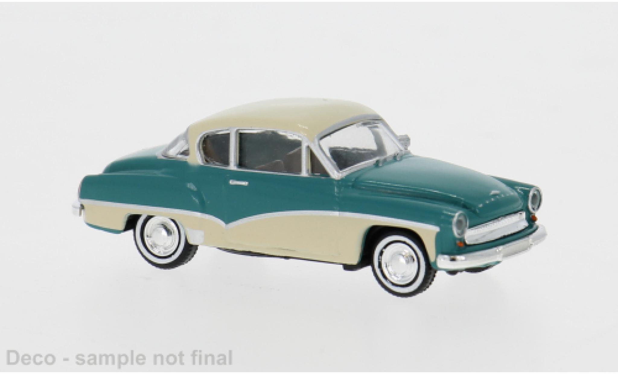 Wartburg 311 1/87 Brekina Coupe gr&uuml;n/blau 1959 1:87 modellautos