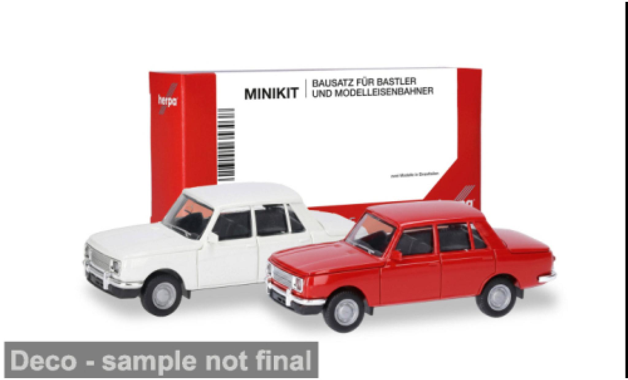 Wartburg 353 1/87 Herpa MiniKit weiss/rot 1:87 modellautos