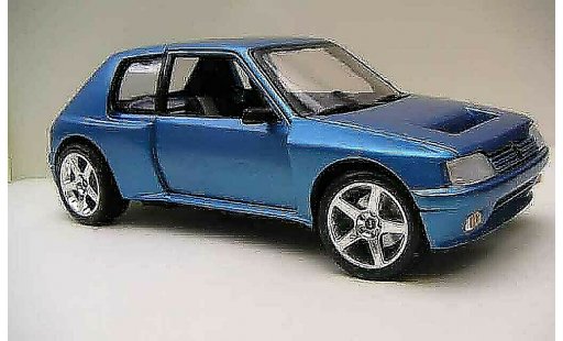 Peugeot 205 Turbo 16 1/18 Solido blau T16 modellautos