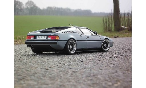 Bmw M1 1978 1/18 Norev grau jantes BBS echappement chrome modellautos