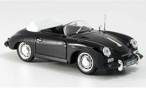 Porsche 356 1963 1/43 Brumm C Spyder schwarz geoffnetes Verdeck modellautos