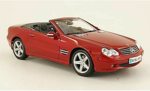 Mercedes Classe SL cabriolet 1/18 Maisto rot offen 2001 modellautos