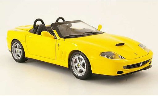 Ferrari 550 Barchetta 1/18 Hot Wheels gelb modellautos