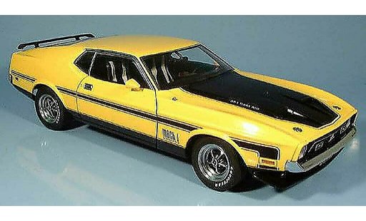 Ford Mustang Mach 1 1/18 Autoart i fastback gelb modellautos